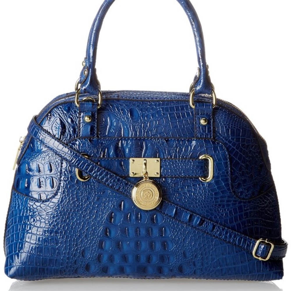 Anne Cole Royal Blue Crocodile Satchel